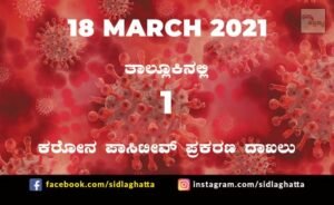 Sidlaghatta Taluk Covid-19 Coronavirus Positive Cases March 18 2021