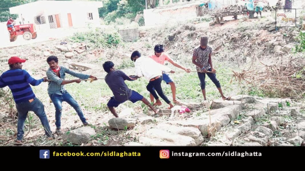 Kundalagurki Sidlaghatta village Pond cleaning