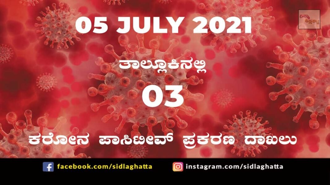 Sidlaghatta Covid-19 Positive covid sidlaghatta Taluk coronavirus cases july 5