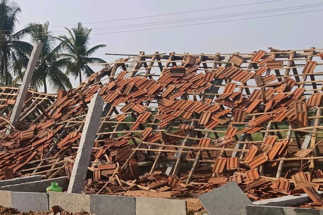 Sidlaghatta Jangamakote Hailstorm Croploss