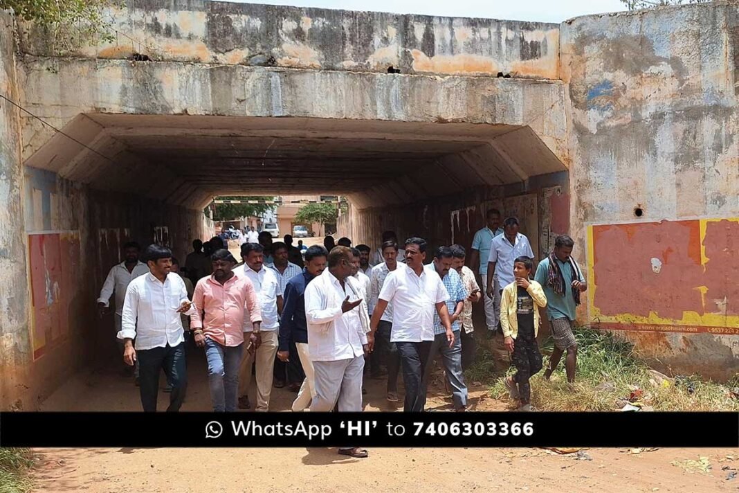 MLA B N RAvikumar Sidlaghatta Railway Underpass Inspection