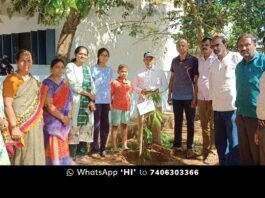 Sidlaghatta Tatahalli Government School Planting Trees