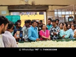 Sidlaghatta Cocoon Market GKVK Students visit