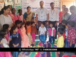 Sidlaghatta Veerapura Credit Axis Anganwadi Children Sports Equipments Donation