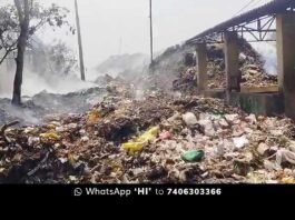 Sidlaghatta Fire in Solid Waste Management Unit