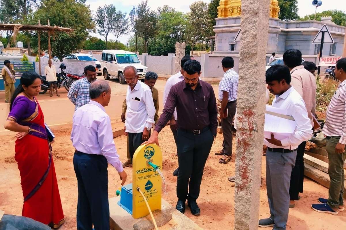 Sidlaghatta Jal jeevan Mission CEO Inspection